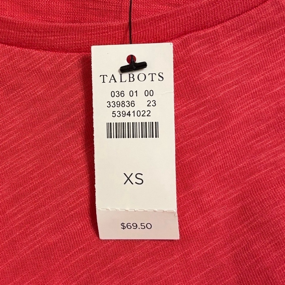 NWT Talbots Side Tie Shift Dress In Coral Women's Size XS - Picture 5 of 7